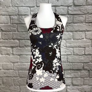 Athleta Turbocharge Grey, Navy, Burgundy, White Floral Active Tank